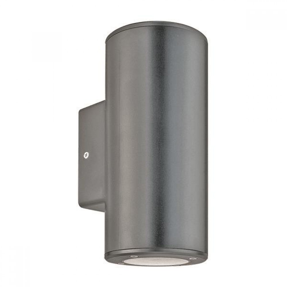 Απλίκα μονή από πλαστικό σε γκρι χρώμα UP-DOWN GU10 9.9x7.6x18.6