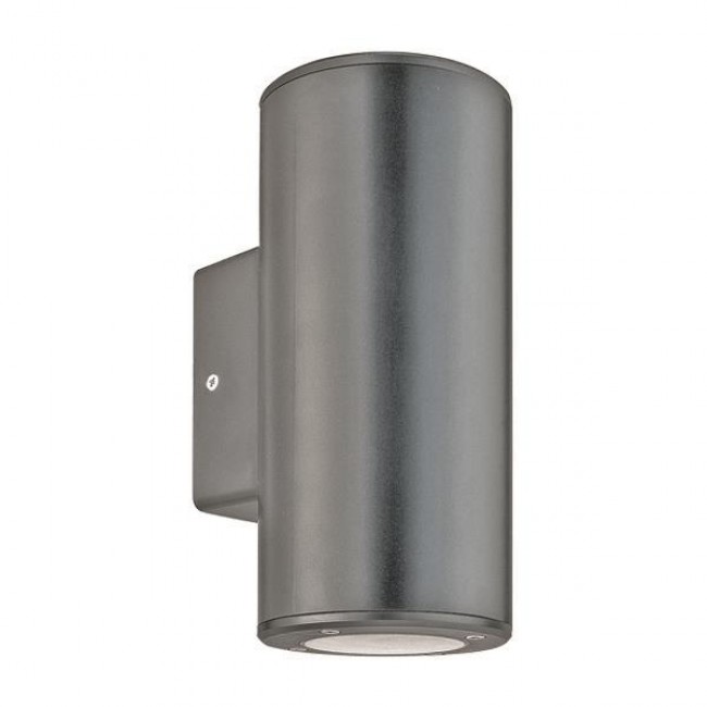 Απλίκα μονή από πλαστικό σε γκρι χρώμα UP-DOWN GU10 9.9x7.6x18.6