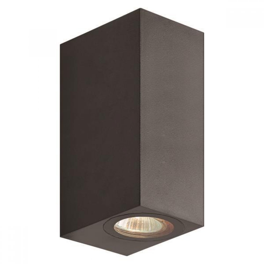 Απλίκα από πλαστικό σε μαύρο χρώμα UP-DOWN GU10 IP54 15x7x9.5