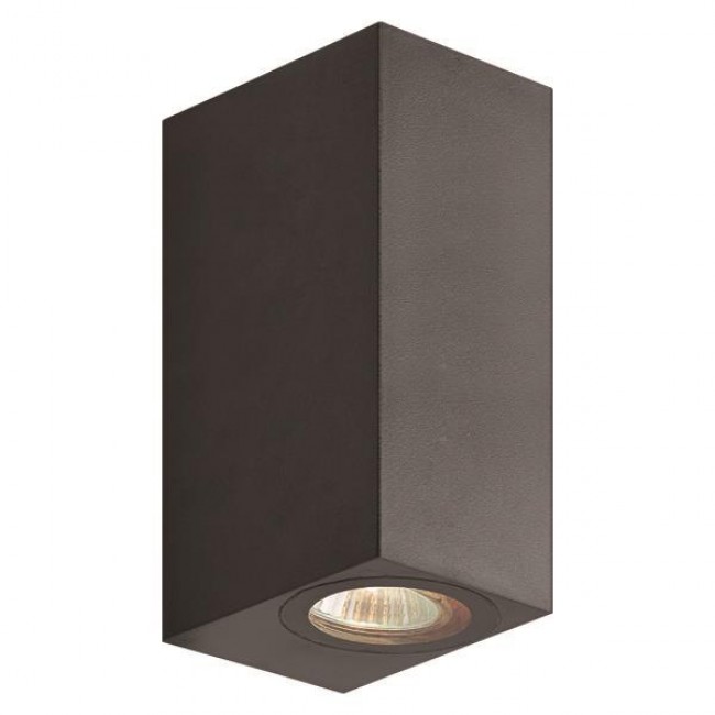 Απλίκα από πλαστικό σε μαύρο χρώμα UP-DOWN GU10 IP54 15x7x9.5