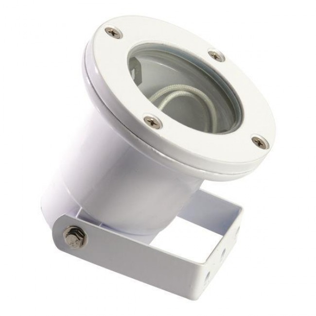 Σποτ κήπου από αλουμίνιο/γυαλί σε λευκό χρώμα GU10 IP65 230V Φ10x15.5