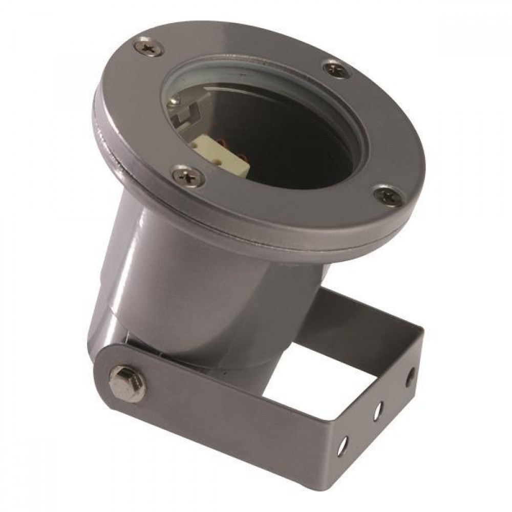 Σποτ κήπου από αλουμίνιο/γυαλί σε γκρι χρώμα GU10 IP65 230V Φ10x15.5