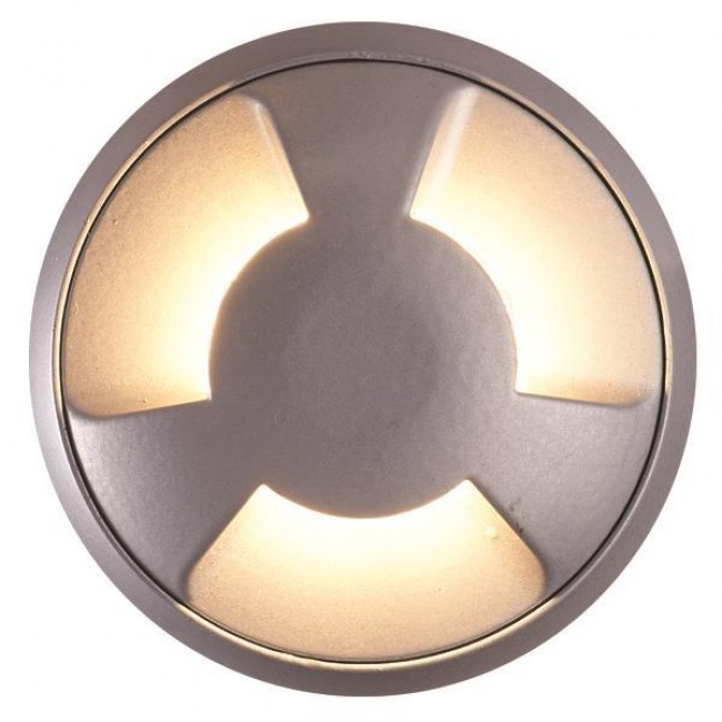 Φωτιστικό δαπέδου από αλουμίνιο/πλαστικό σε μαύρο χρώμα 3F LED 3W IP65 12V Φ6.8x2.4