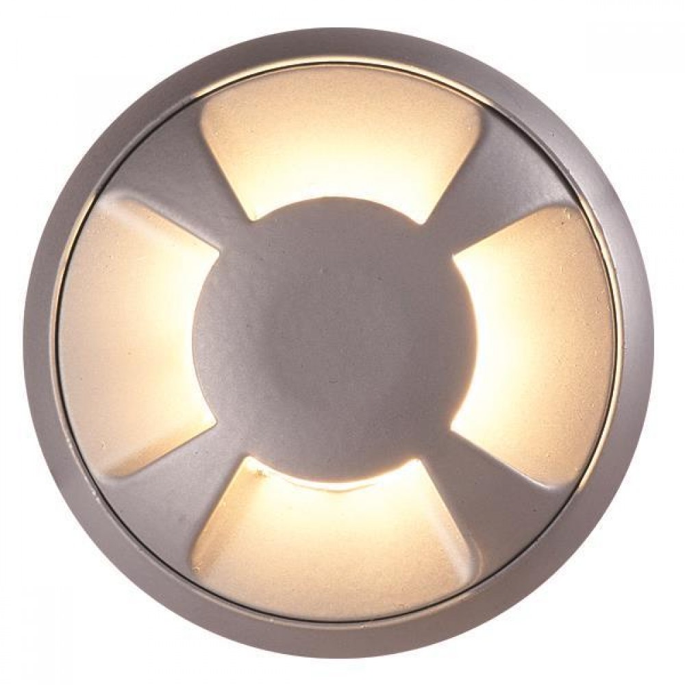 Φωτιστικό δαπέδου από αλουμίνιο/πλαστικό σε μαύρο χρώμα 4F LED 3W IP65 12V Φ6.8x2.4