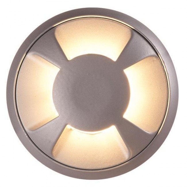 Φωτιστικό δαπέδου από αλουμίνιο/πλαστικό σε μαύρο χρώμα 4F LED 3W IP65 12V Φ6.8x2.4