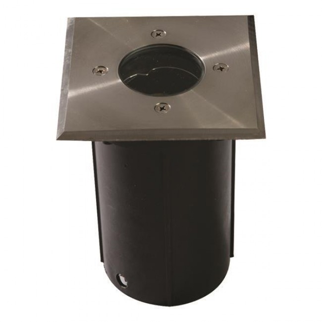 Φωτιστικό χωνευτό από αλουμίνιο σε μαύρο σατινέ χρώμα GU10 IP65 33W 11x11x12.5