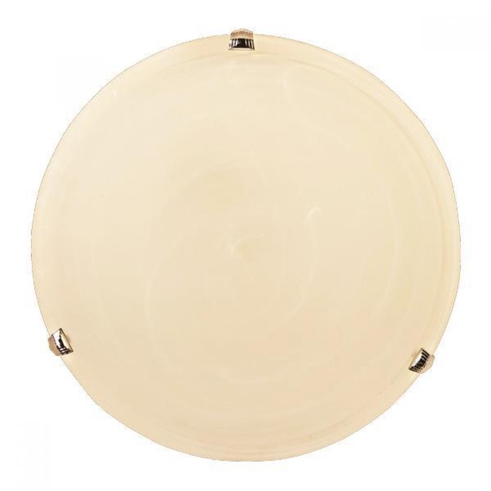 Πλαφονιέρα "ERIS" από σίδηρο/γυαλί σε μελί/μπρονζέ χρώμα Ε27 Φ40