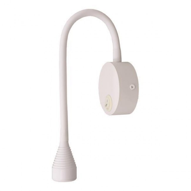 Απλίκα κρεβατιού "IONAS 1" από αλουμίνιο σε λευκό χρώμα 3W LED 3000K 7.5x40