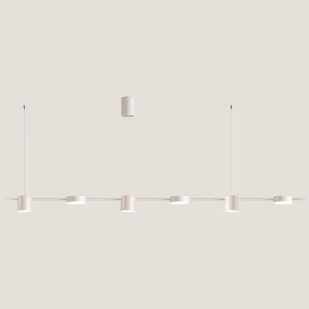 Φωτιστικό εξάφωτο από μέταλλο σε χρώμα λευκό LED 45W 153x150