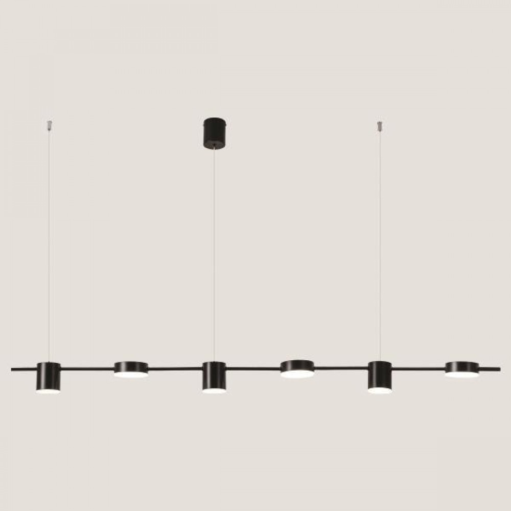 Φωτιστικό εξάφωτο από μέταλλο σε χρώμα μαύρο LED 45W 153x150