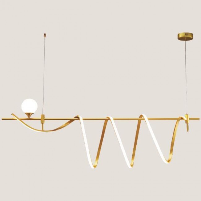 Φωτιστικό γραμμικό "DIMMING" σε χρώμα χρυσό LED 55W+1xG9 12x36