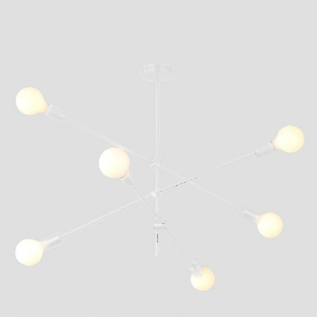 Φωτιστικό εξάφωτο σε χρώμα λευκό Ε27 100x65