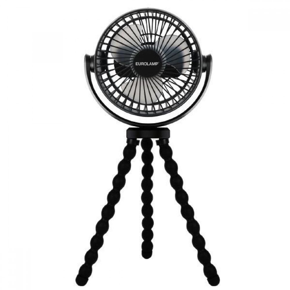 Ανεμιστήρας επιτραπέζιος με τρίποδο από ABS σε μαύρο χρώμα Φ12x32