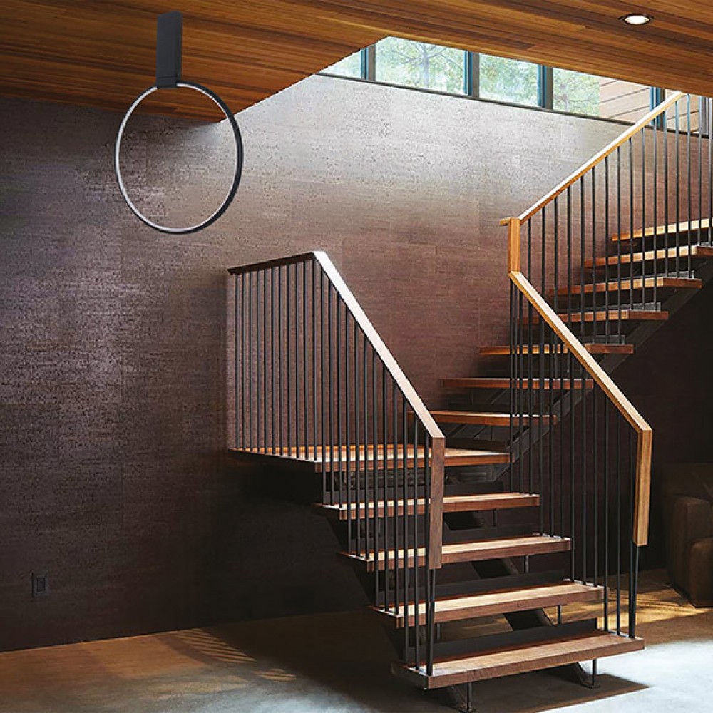 Φωτστικό κρεμαστό LED 32W σε χρώμα μαύρο Φ40x58