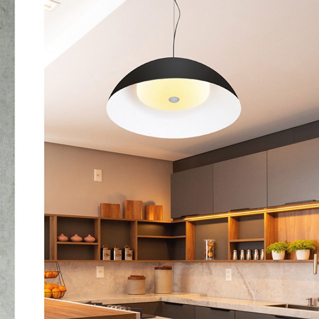 Φωτστικό κρεμαστό LED 30W σε χρώμα μαύρο Φ45x194