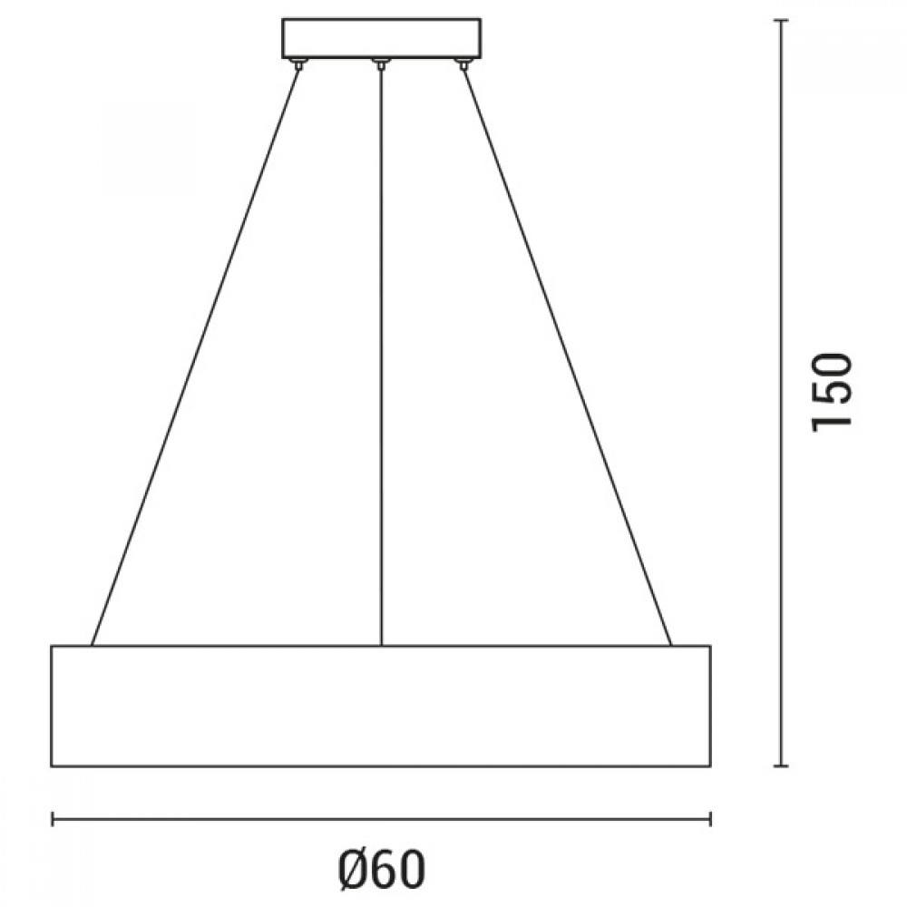 Φωτιστικό στρόγγυλο σε χρώμα λευκό/ξύλο LED 50W 3000Κ Φ60x11