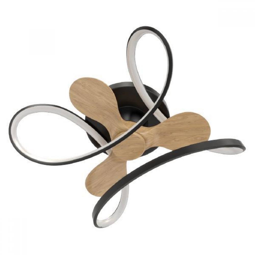 Ανεμιστήρας οροφής σε χρώμα μαύρο με led φως Φ70x28 26W