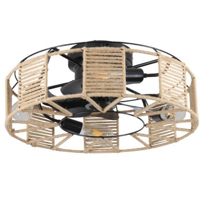 Ανεμιστήρας οροφής σε χρώμα μαύρο/καφέ Φ55x23