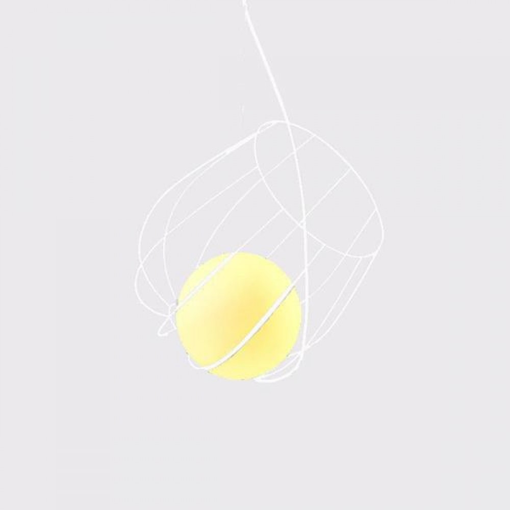 Φωτιστικό σπιράλ "ΝΑΞΟΣ" από μέταλλο σε λευκό χρώμα Φ36