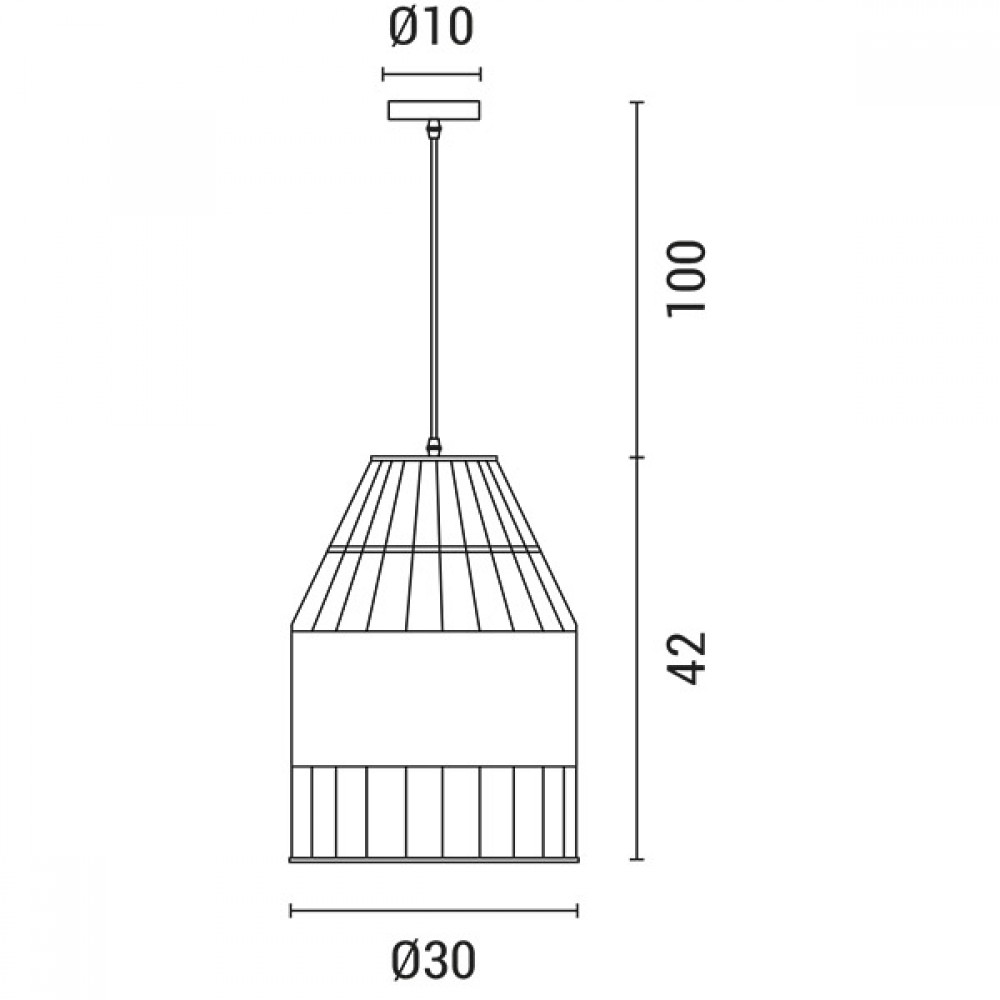 Φωτιστικό μονόφωτο από ξύλο σε φυσικό χρώμα Φ40x140