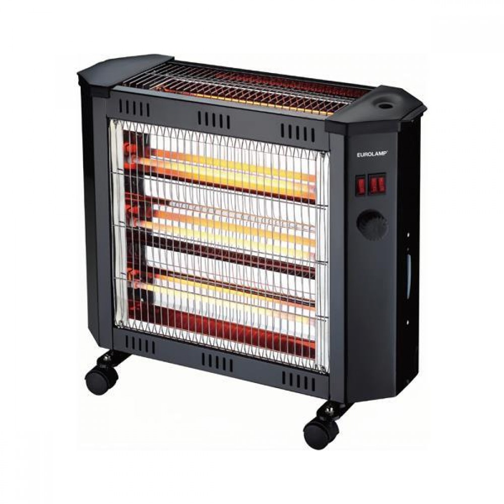 Θερμάστρα χαλαζία σε μαύρο χρώμα 2400W 48.5x18x53.5