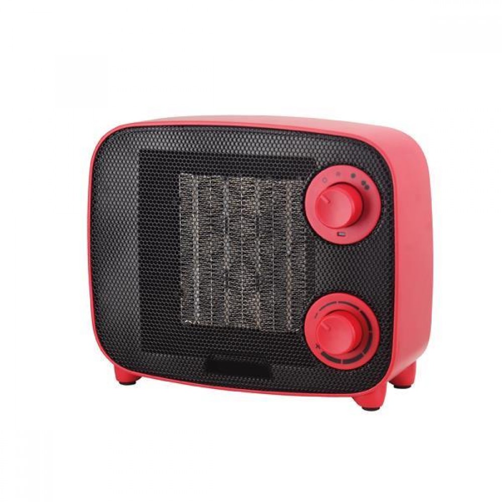 Αερόθερμο κεραμικό vintage σε κόκκινο χρώμα 1500W 21x9x17.5