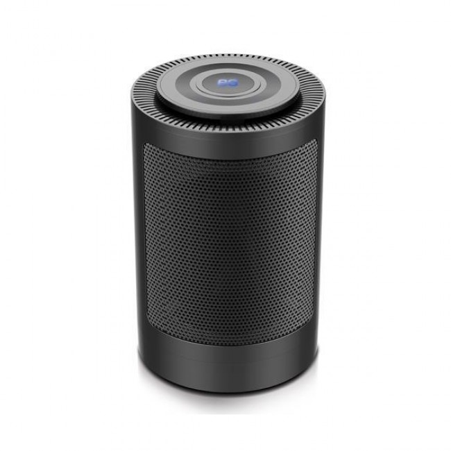 Αερόθερμο κεραμικό κυκλικό σε μαύρο χρώμα 1500W Φ15x24