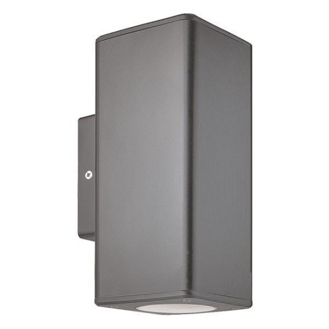 Απλίκα τοίχου τετράγωνη από πλαστικό σε γκρι χρώμα LED Φ9.9x18.6