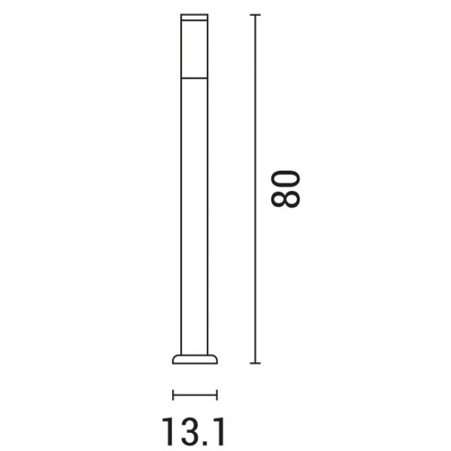 Κολωνάκι δαπέδου "XIOS" inox 13.1x80