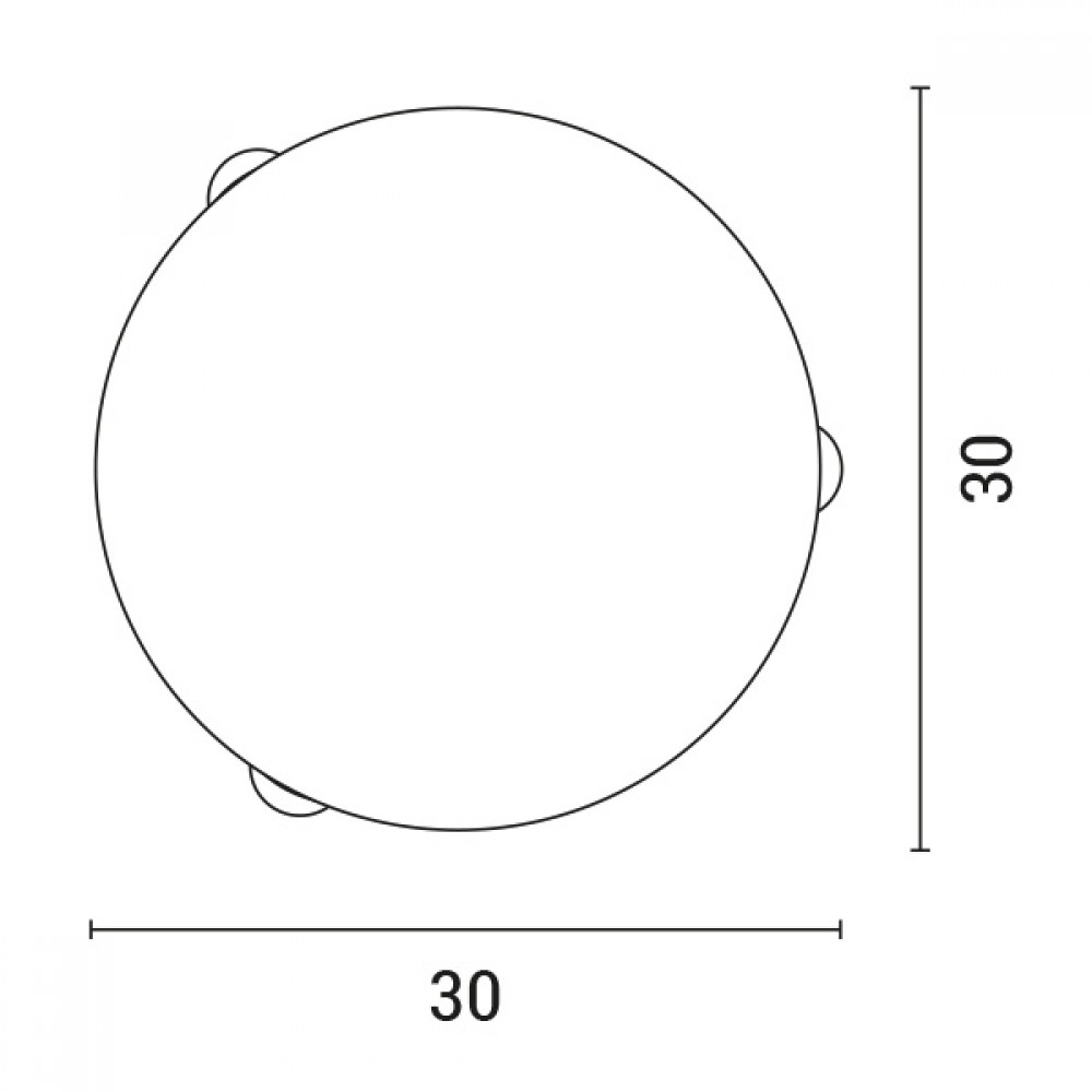 Πλαφονιέρα τοίχου "ERIS" από μέταλλο/γυαλί σε λευκό/νίκελ χρώμα Φ30
