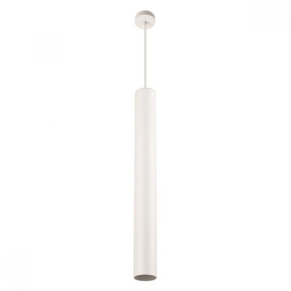 Φωτιστικό κρεμαστό κύλινδρος από αλουμίνιο σε λευκό χρώμα Φ6.5x140