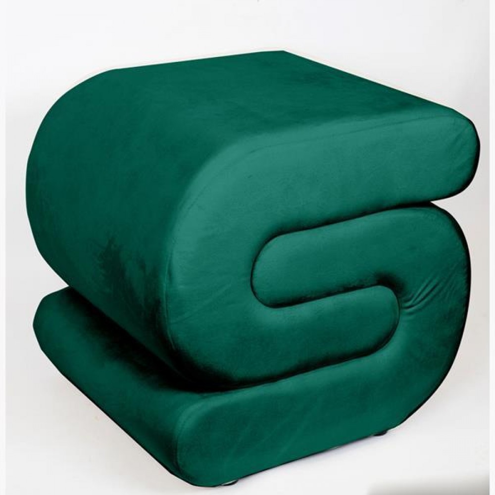 Σκαμπό από βελούδο σε χρώμα πράσινο 51x46x48