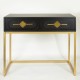 Κονσόλα από ξύλο/μέταλλο σε χρώμα μαύρο/χρυσό 100x40x80
