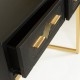 Κονσόλα από ξύλο/μέταλλο σε χρώμα μαύρο/χρυσό 100x40x80