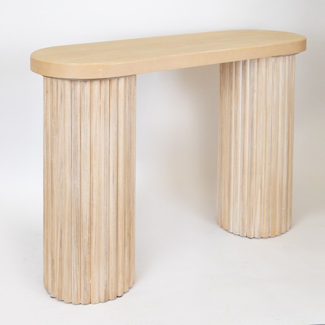 Κονσόλα από ξύλο σε χρώμα φυσικό 119x40x80.5