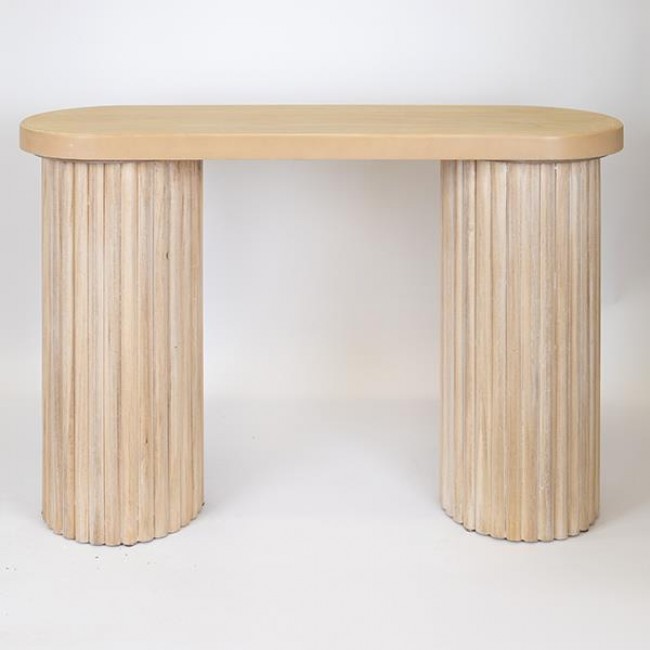 Κονσόλα από ξύλο σε χρώμα φυσικό 119x40x80.5