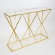 Κονσόλα από μέταλλο/γυαλί σε χρώμα χρυσό 107x32x78