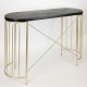 Κονσόλα από μέταλλο σε χρώμα χρυσό/μαύρο 120x40x80