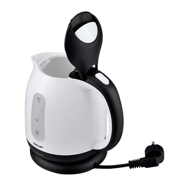 Ηλεκτρικός βραστήρας 1,7L από πλαστικό σε λευκό/μαύρο χρώμα 1850-2200W