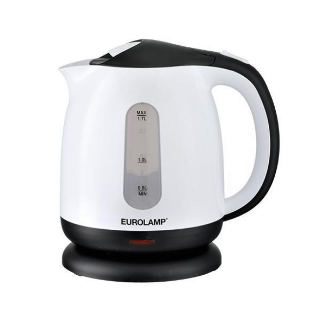 Ηλεκτρικός βραστήρας 1,7L από πλαστικό σε λευκό/μαύρο χρώμα 1850-2200W