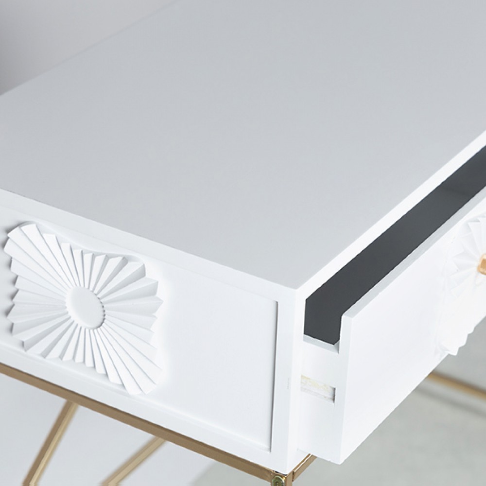 Κονσόλα από ξύλο σε χρώμα λευκό 100x39x77