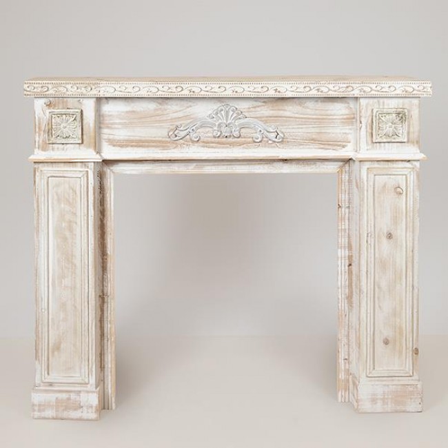 Πρόσοψη τζακιού σε χρώμα φυσικό/γκρι αντικέ 120x23x101