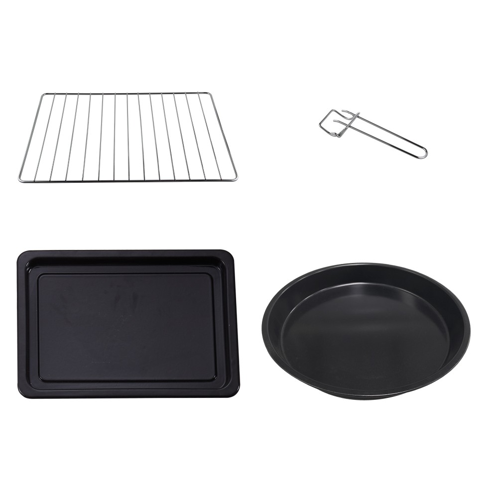 Ηλεκτρικό φουρνάκι 38L με δύο εστίες σε χρώμα μαύρο 3200W