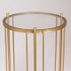 Σετ τραπέζια 2τμχ από μέταλλο σε χρώμα χρυσό Φ42x67