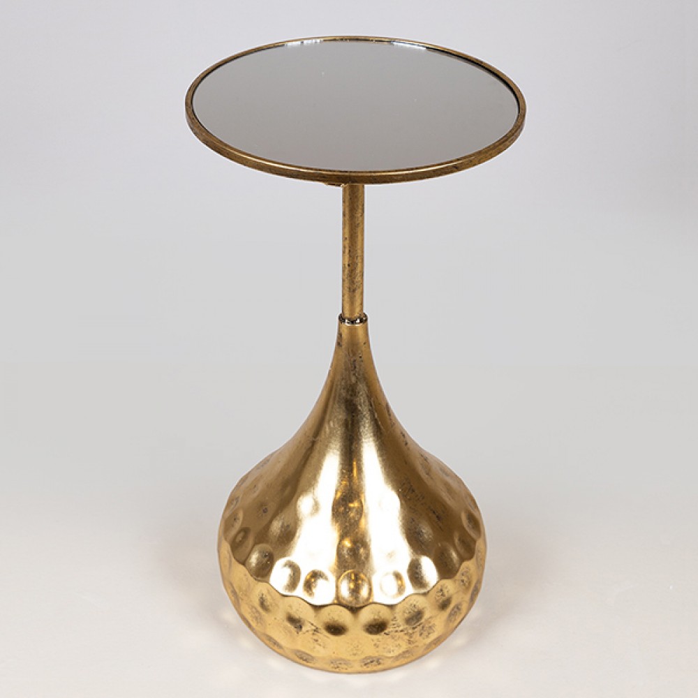 Τραπέζι βοηθητικό από μέταλλο σε χρώμα χρυσό Φ39x67