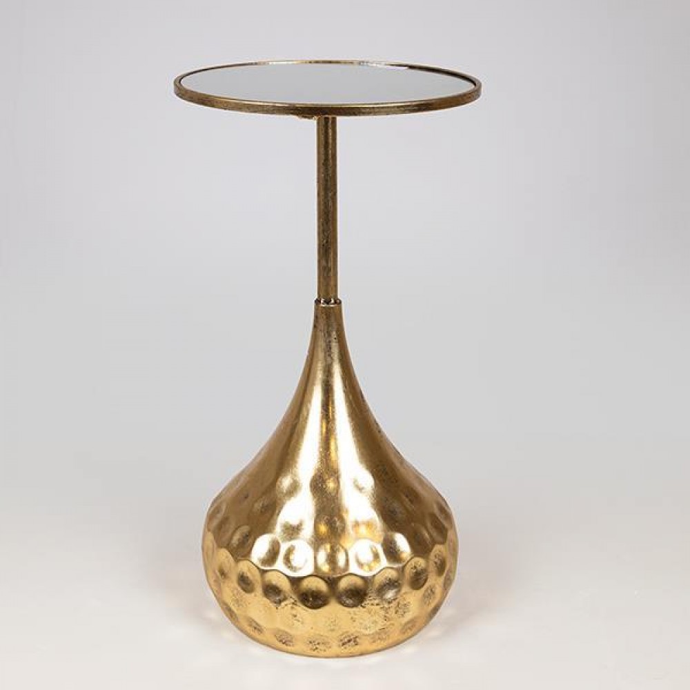 Τραπέζι βοηθητικό από μέταλλο σε χρώμα χρυσό Φ39x67