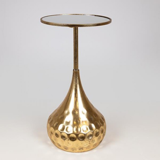 Τραπέζι βοηθητικό από μέταλλο σε χρώμα χρυσό Φ39x67