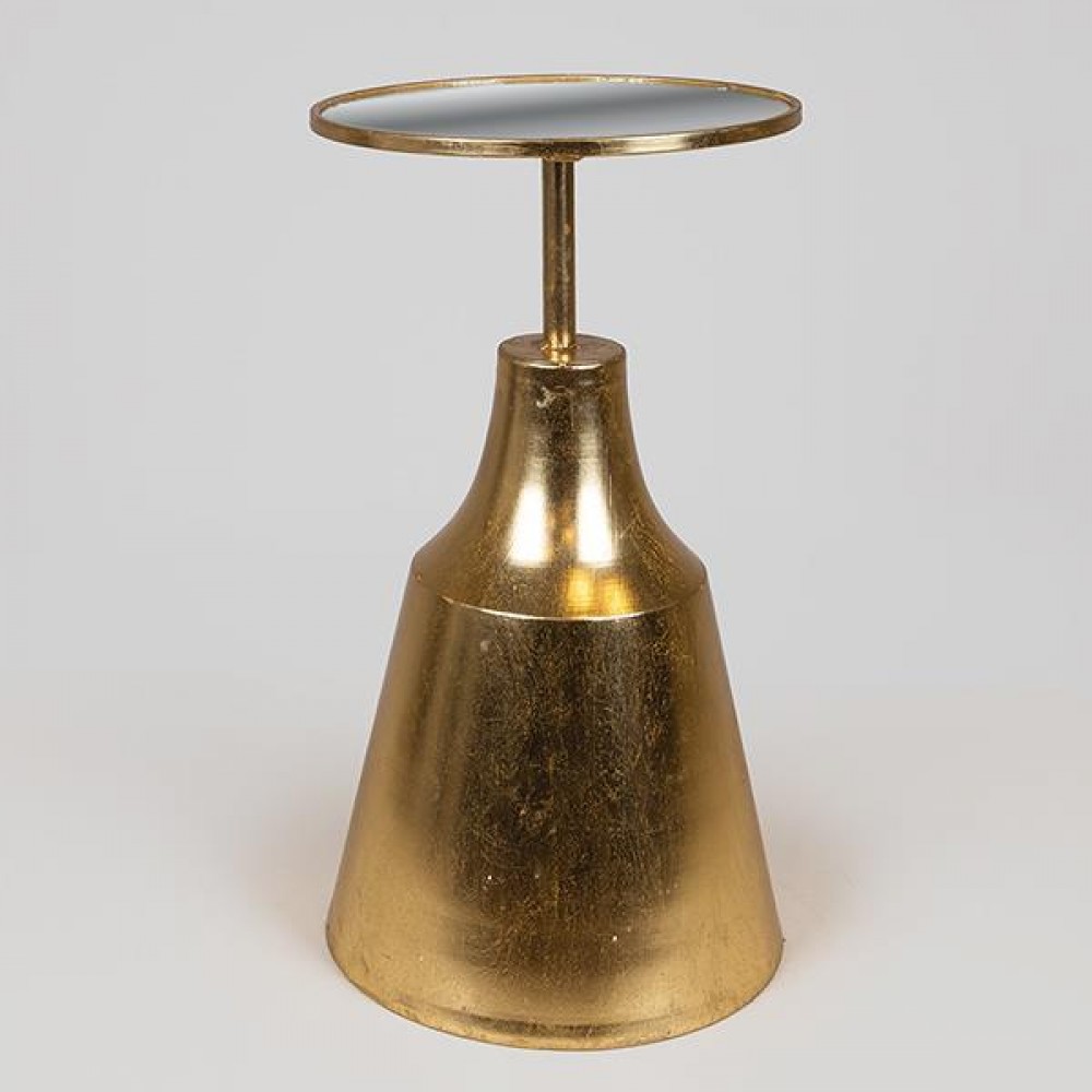 Τραπέζι βοηθητικό από μέταλλο σε χρώμα χρυσό Φ39x67