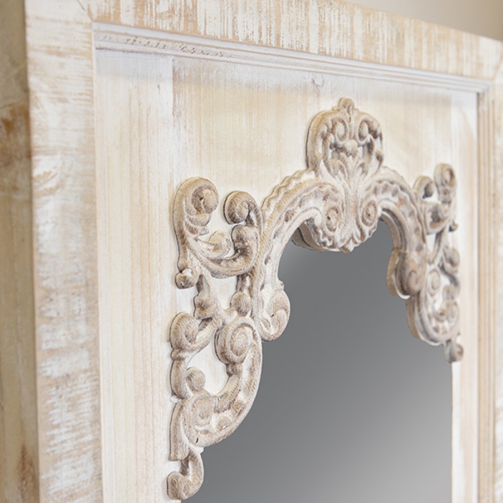 Καθρέπτης από ξύλο σε χρώμα φυσικό 60x3x135