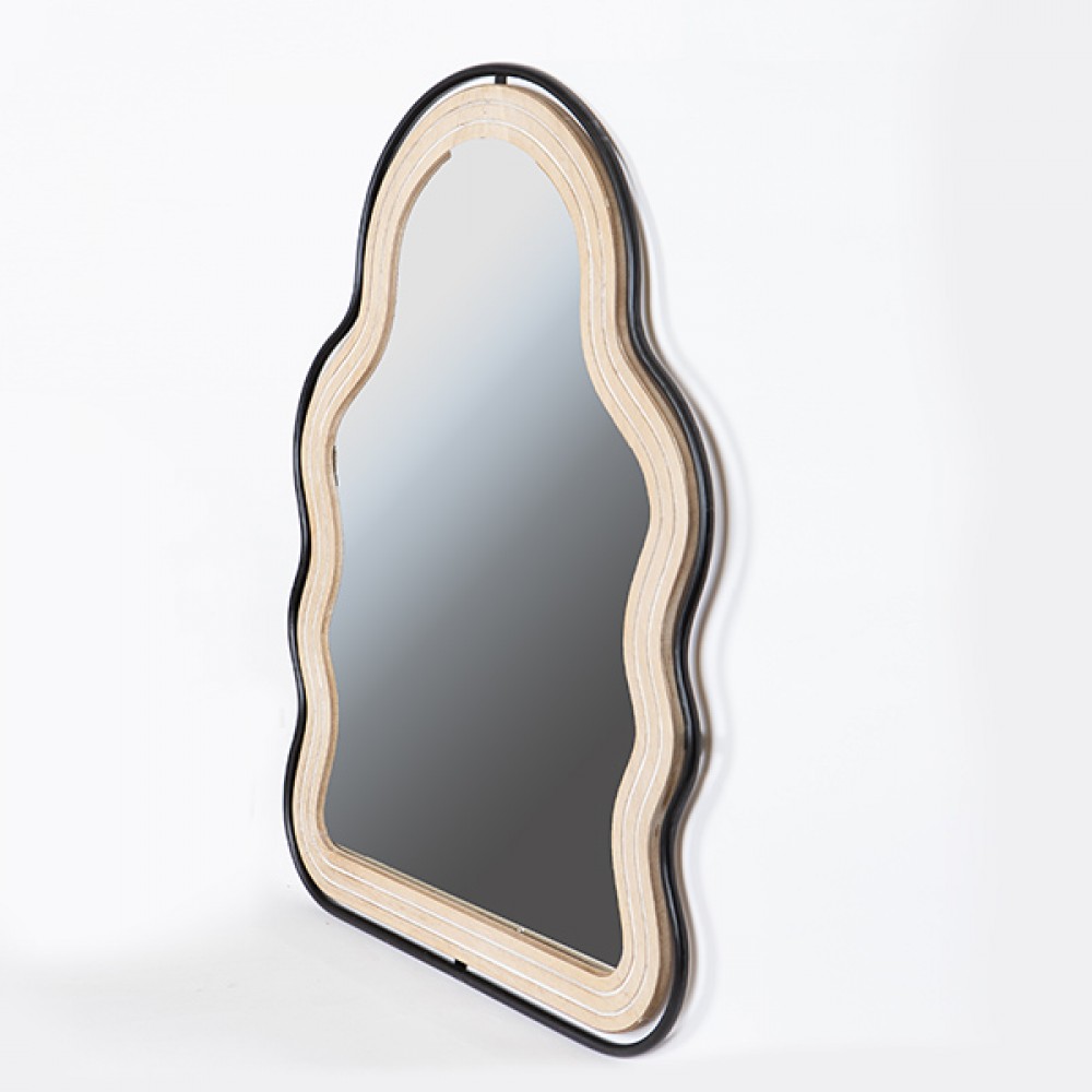 Καθρέπτης από ξύλο σε χρώμα φυσικό 64x1.5x84